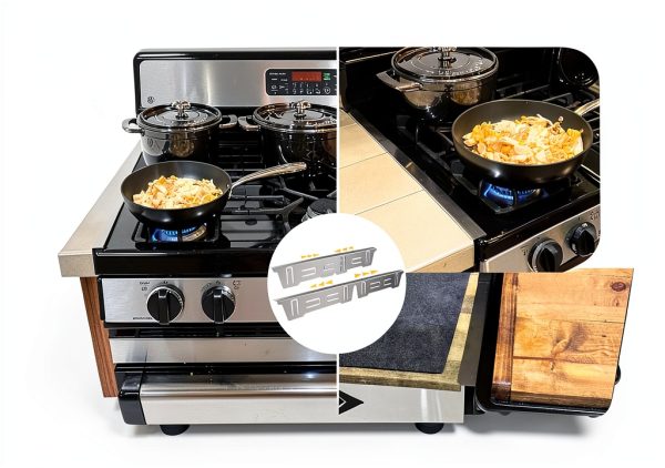 CXDirect Stove Gap Cover Silver Stove Gap Filler-1