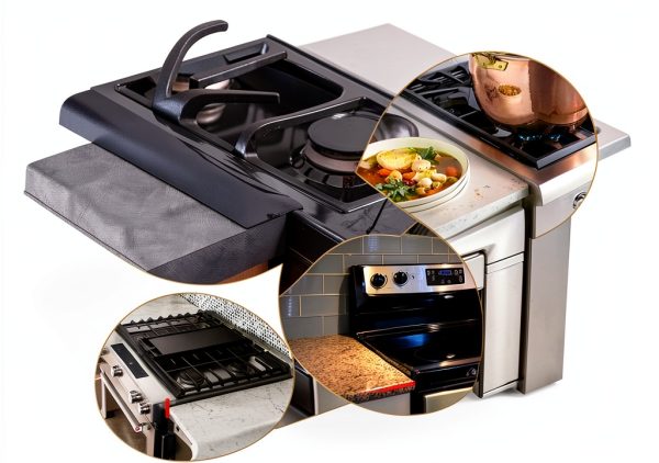 Silicone Stove Gap Cover by HELESIN 25in Semi‑clear-3