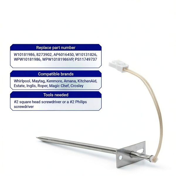 BlueStars Range Oven Sensor Probe WPW10181986 Premium Replacement-6