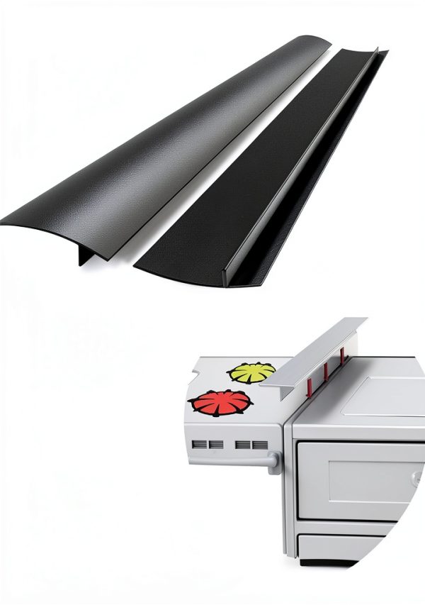 Stove Gap Cover SEVCHY Silicone T‑Shaped 30‑Inch Black-0