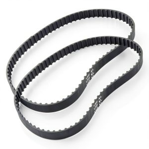 Timing Belt Qjaiune 150XL037 75 Tooth 10mm Black Neoprene Gear Belt-0
